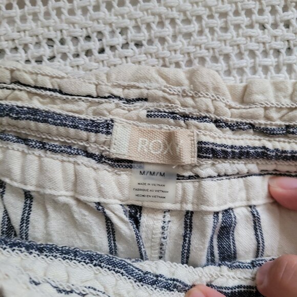 ROXY Oceanside Stripes Linen Drawstring Pants - Picture 4 of 6